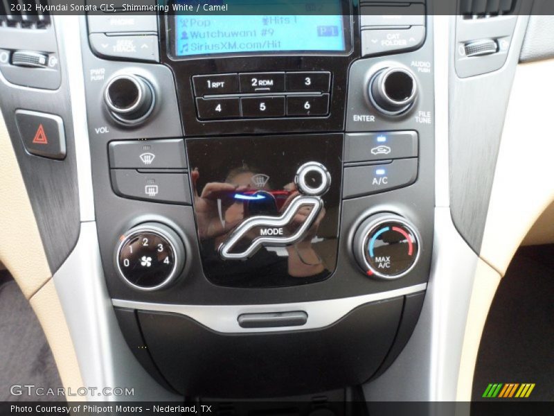 Shimmering White / Camel 2012 Hyundai Sonata GLS