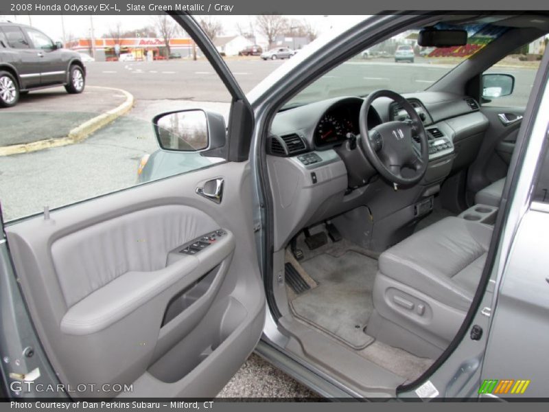 Slate Green Metallic / Gray 2008 Honda Odyssey EX-L
