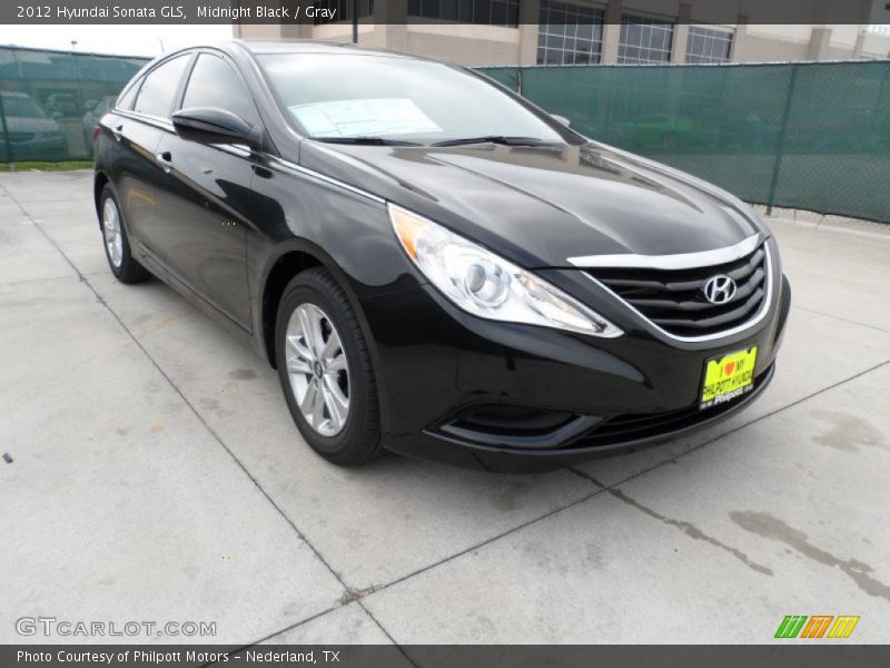 Midnight Black / Gray 2012 Hyundai Sonata GLS