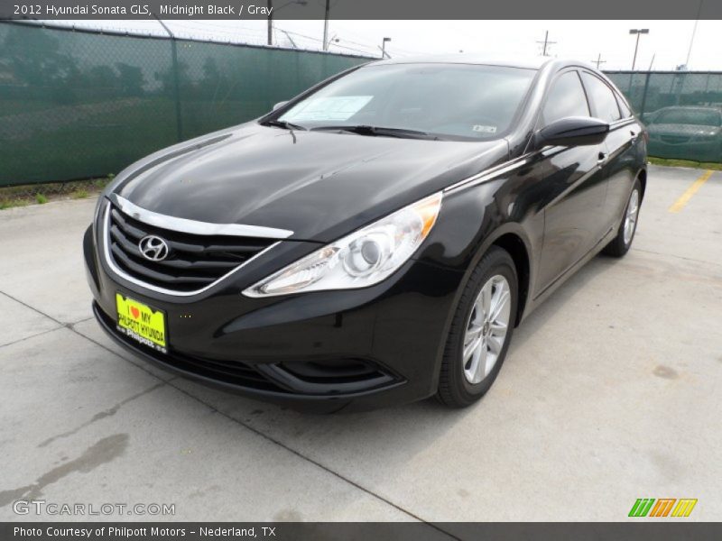 Midnight Black / Gray 2012 Hyundai Sonata GLS