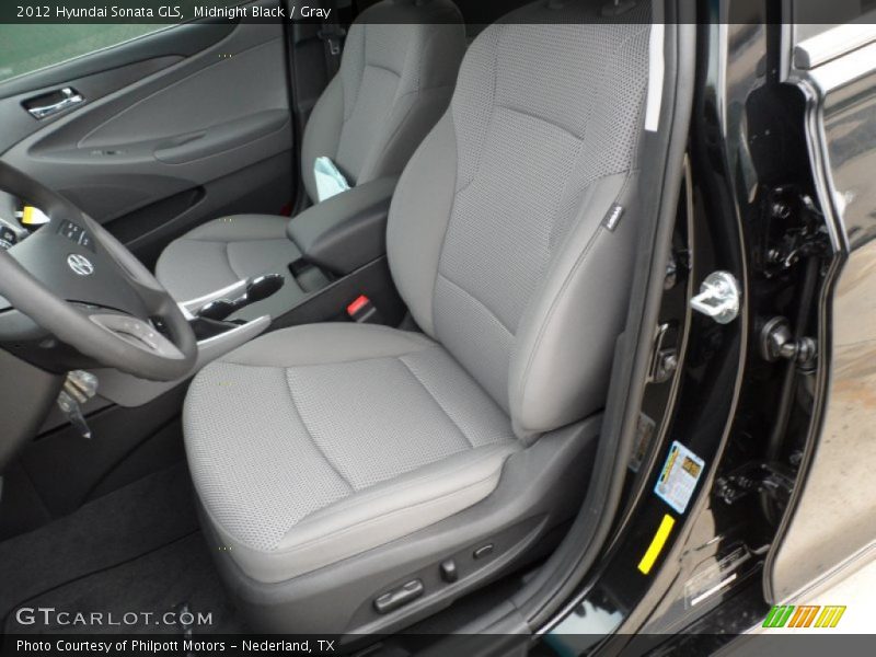 Midnight Black / Gray 2012 Hyundai Sonata GLS