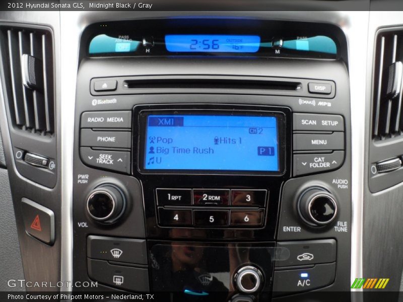 Midnight Black / Gray 2012 Hyundai Sonata GLS