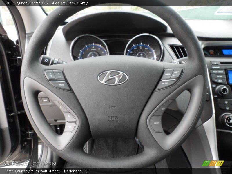 Midnight Black / Gray 2012 Hyundai Sonata GLS