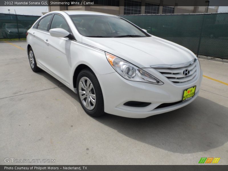 Shimmering White / Camel 2012 Hyundai Sonata GLS
