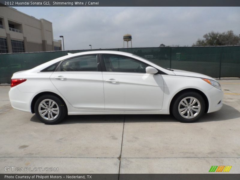 Shimmering White / Camel 2012 Hyundai Sonata GLS