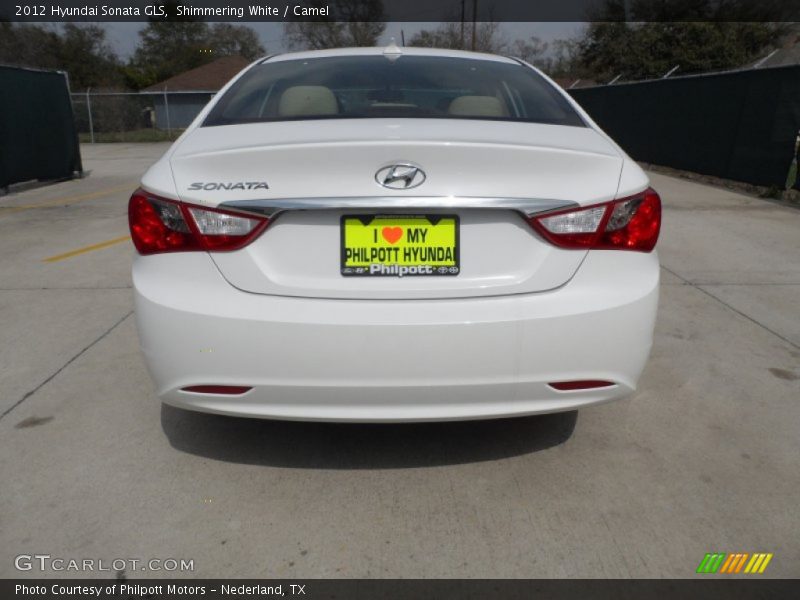 Shimmering White / Camel 2012 Hyundai Sonata GLS