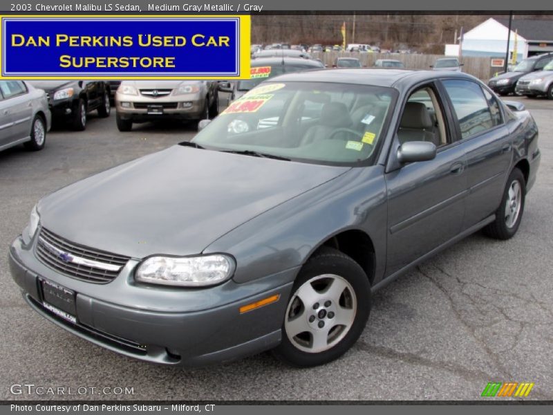 Medium Gray Metallic / Gray 2003 Chevrolet Malibu LS Sedan