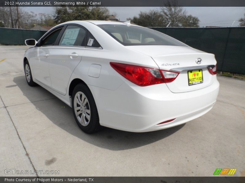 Shimmering White / Camel 2012 Hyundai Sonata GLS