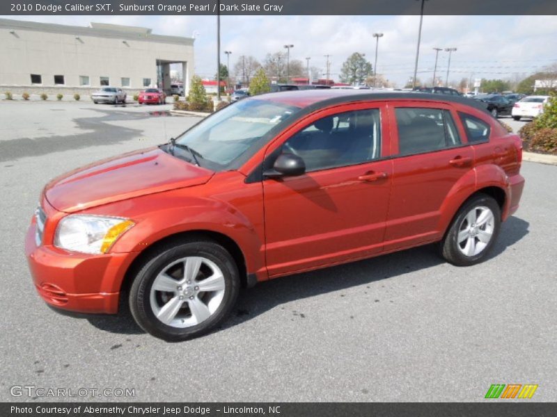 Sunburst Orange Pearl / Dark Slate Gray 2010 Dodge Caliber SXT
