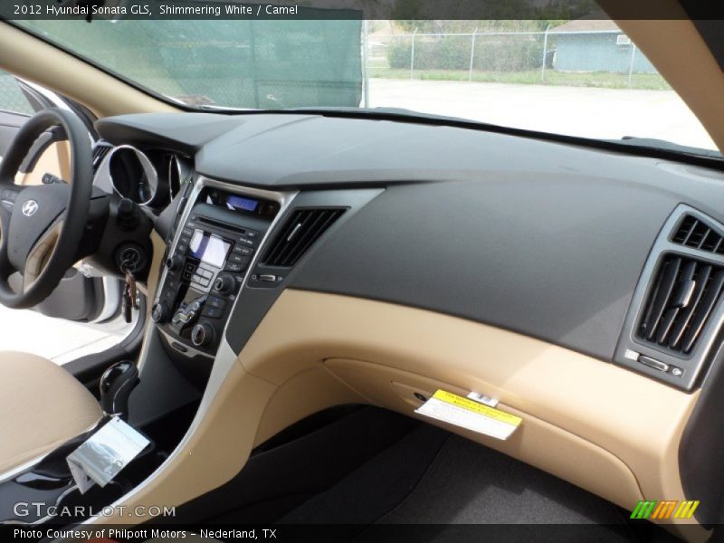 Shimmering White / Camel 2012 Hyundai Sonata GLS