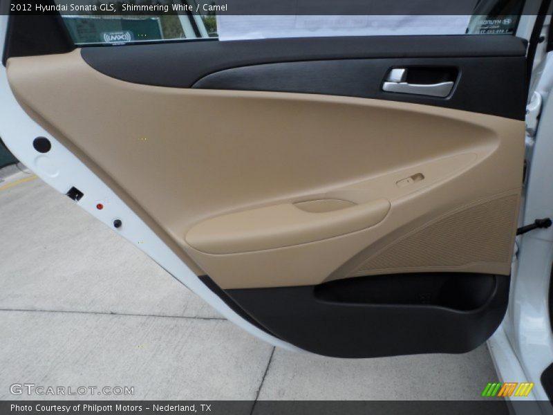 Shimmering White / Camel 2012 Hyundai Sonata GLS