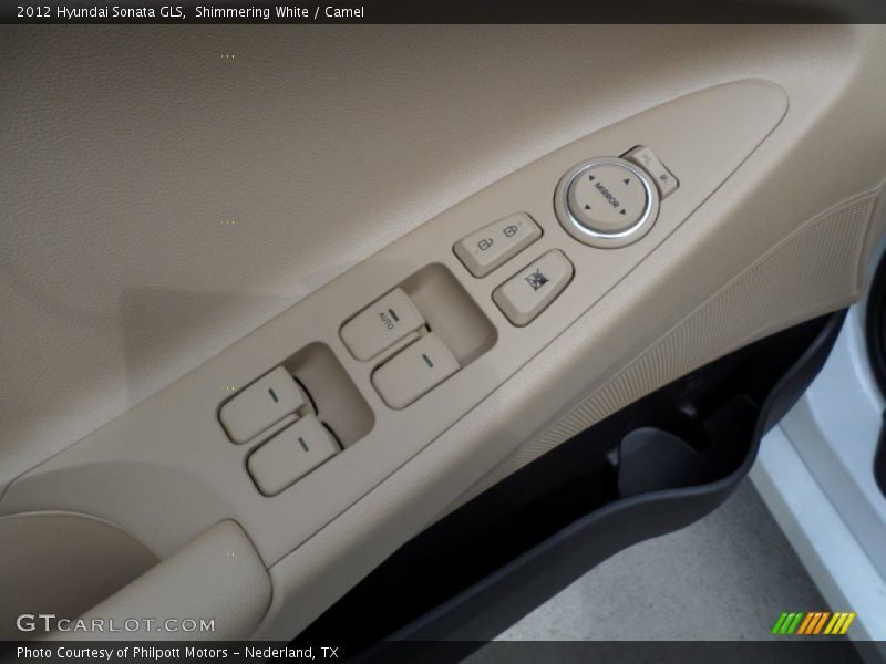 Shimmering White / Camel 2012 Hyundai Sonata GLS