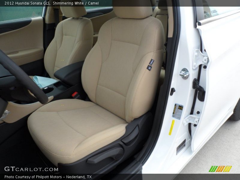 Shimmering White / Camel 2012 Hyundai Sonata GLS
