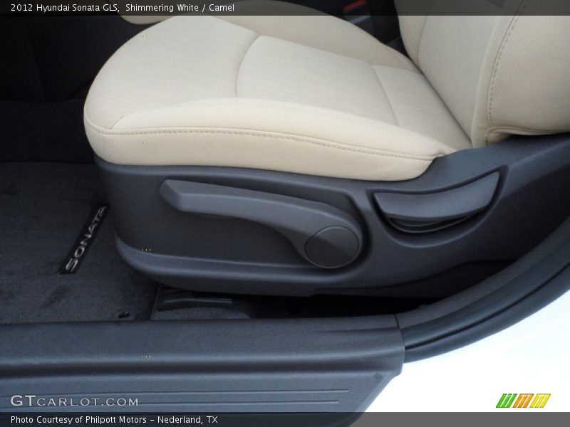 Shimmering White / Camel 2012 Hyundai Sonata GLS