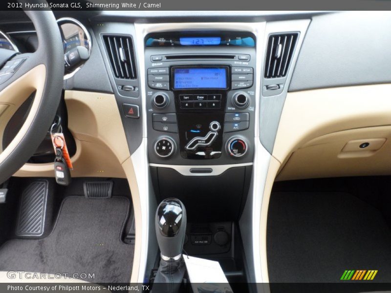 Shimmering White / Camel 2012 Hyundai Sonata GLS