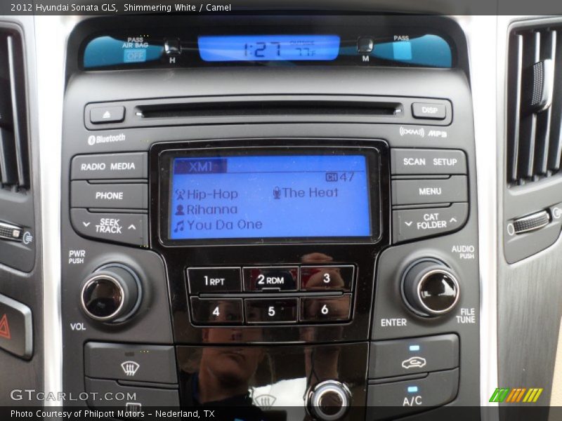 Shimmering White / Camel 2012 Hyundai Sonata GLS