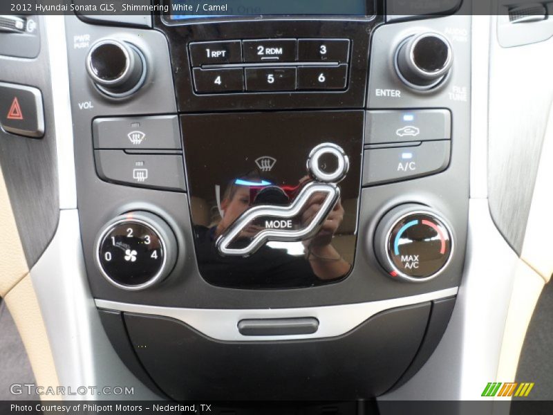 Shimmering White / Camel 2012 Hyundai Sonata GLS