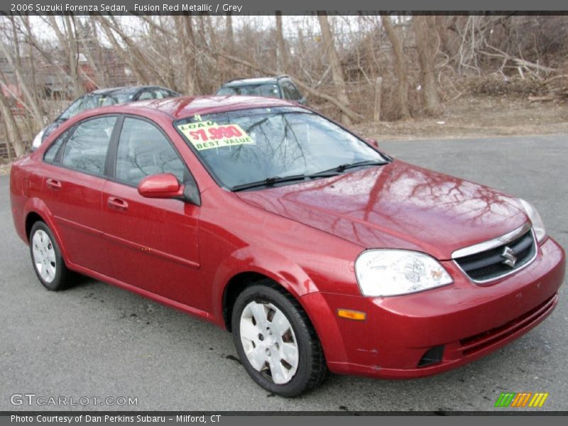 Fusion Red Metallic / Grey 2006 Suzuki Forenza Sedan