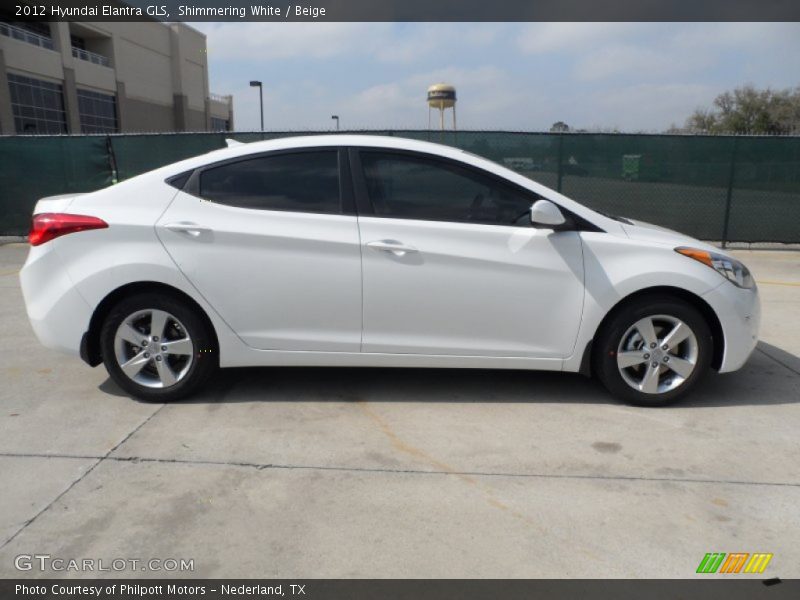 Shimmering White / Beige 2012 Hyundai Elantra GLS