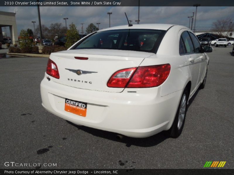 Stone White / Dark Slate Gray 2010 Chrysler Sebring Limited Sedan