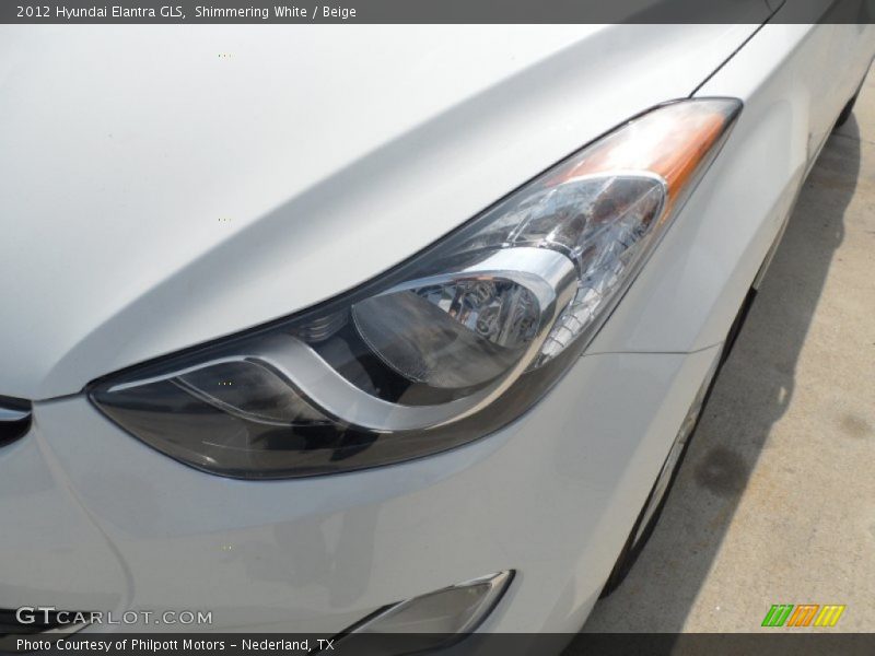 Shimmering White / Beige 2012 Hyundai Elantra GLS