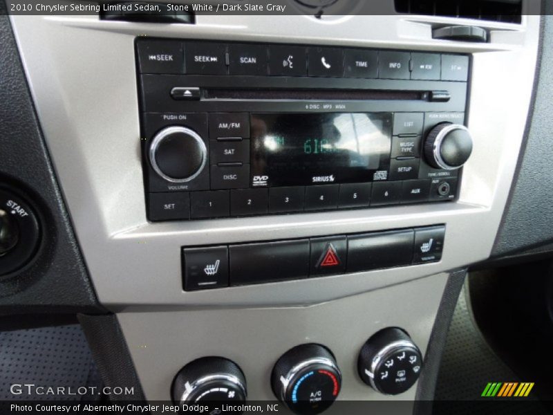 Stone White / Dark Slate Gray 2010 Chrysler Sebring Limited Sedan