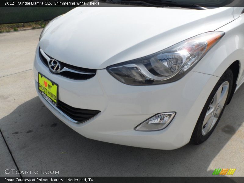 Shimmering White / Beige 2012 Hyundai Elantra GLS