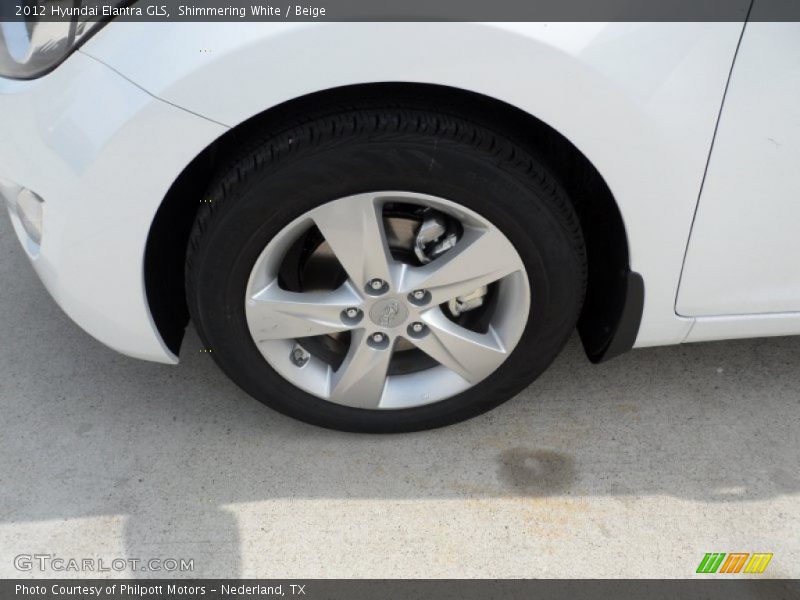 Shimmering White / Beige 2012 Hyundai Elantra GLS