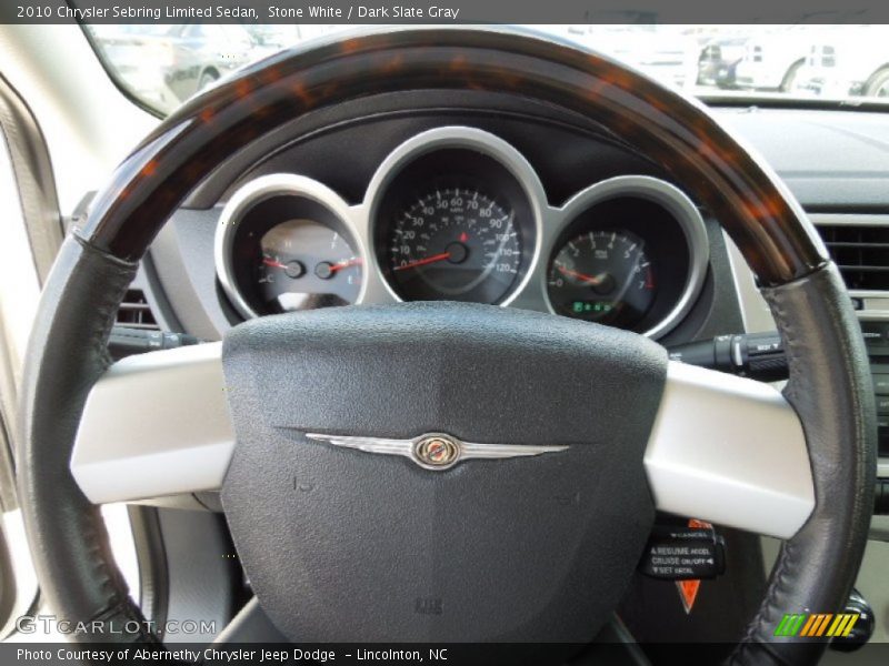 Stone White / Dark Slate Gray 2010 Chrysler Sebring Limited Sedan