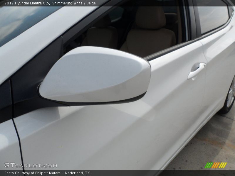 Shimmering White / Beige 2012 Hyundai Elantra GLS