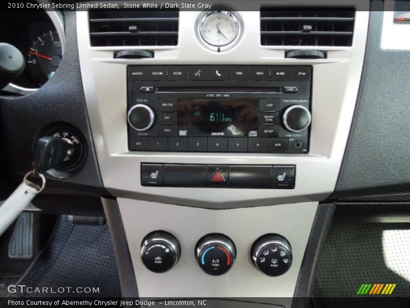 Stone White / Dark Slate Gray 2010 Chrysler Sebring Limited Sedan