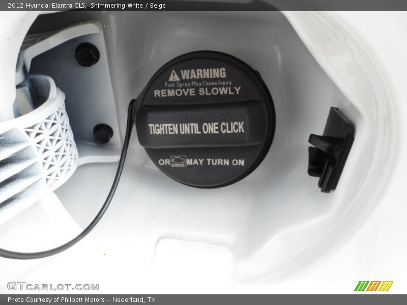Shimmering White / Beige 2012 Hyundai Elantra GLS