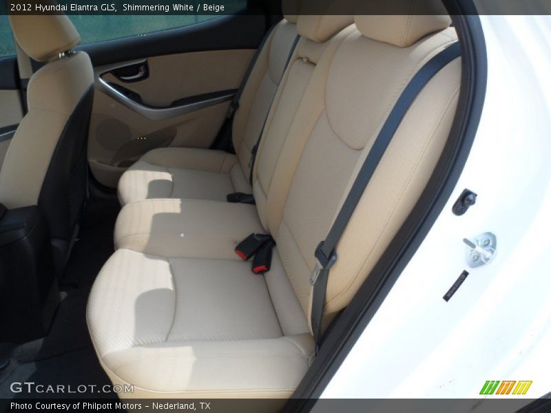 Shimmering White / Beige 2012 Hyundai Elantra GLS