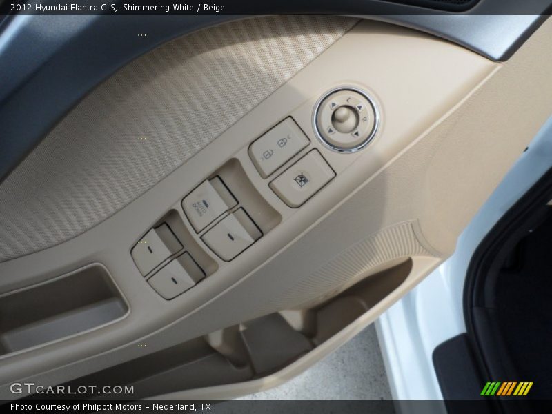 Shimmering White / Beige 2012 Hyundai Elantra GLS