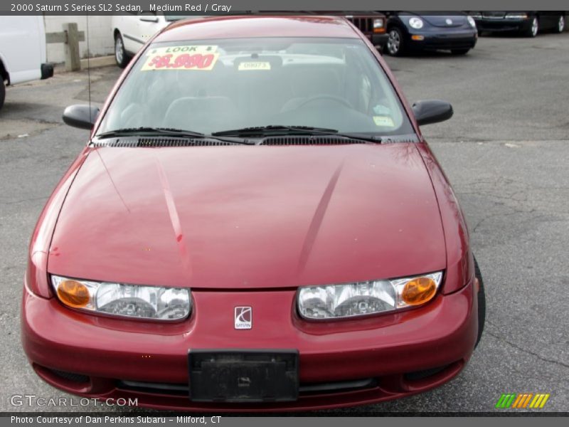Medium Red / Gray 2000 Saturn S Series SL2 Sedan