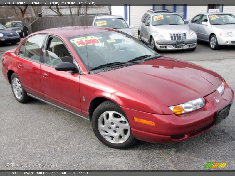 Medium Red / Gray 2000 Saturn S Series SL2 Sedan