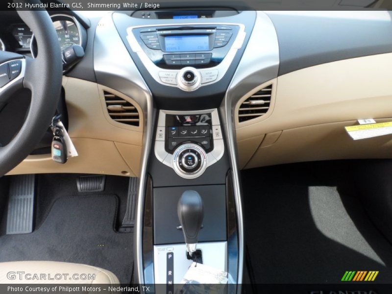 Shimmering White / Beige 2012 Hyundai Elantra GLS