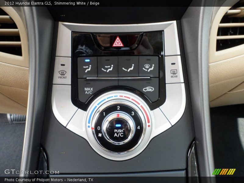 Shimmering White / Beige 2012 Hyundai Elantra GLS