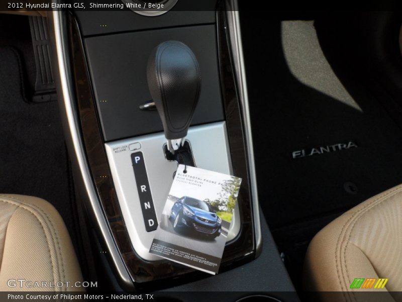 Shimmering White / Beige 2012 Hyundai Elantra GLS