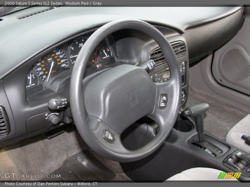 Medium Red / Gray 2000 Saturn S Series SL2 Sedan
