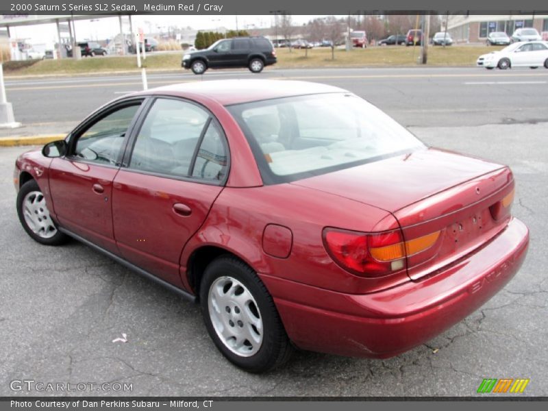 Medium Red / Gray 2000 Saturn S Series SL2 Sedan
