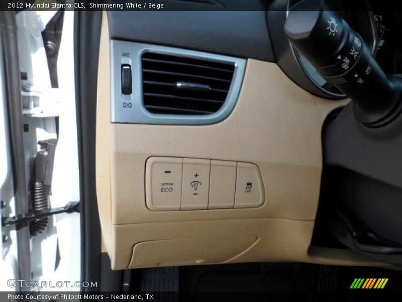 Shimmering White / Beige 2012 Hyundai Elantra GLS