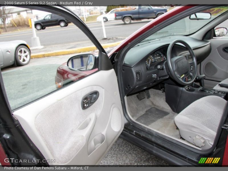 Medium Red / Gray 2000 Saturn S Series SL2 Sedan