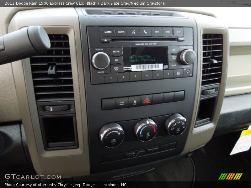 Black / Dark Slate Gray/Medium Graystone 2012 Dodge Ram 1500 Express Crew Cab