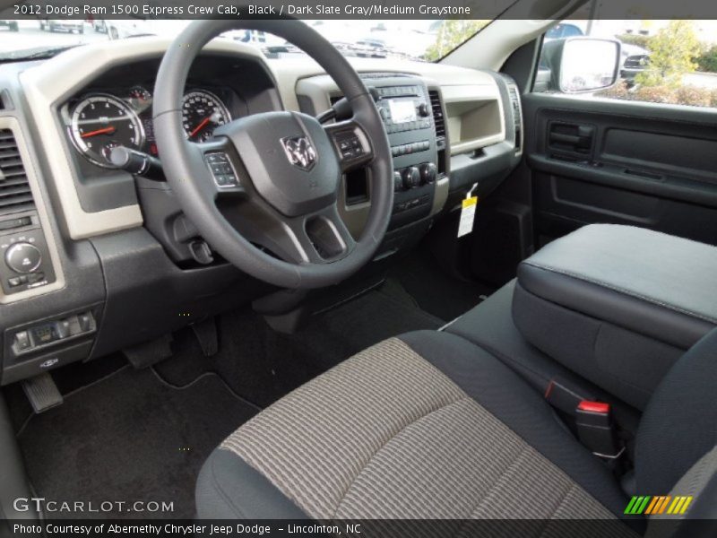 Black / Dark Slate Gray/Medium Graystone 2012 Dodge Ram 1500 Express Crew Cab