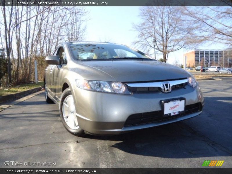 Galaxy Gray Metallic / Ivory 2008 Honda Civic Hybrid Sedan