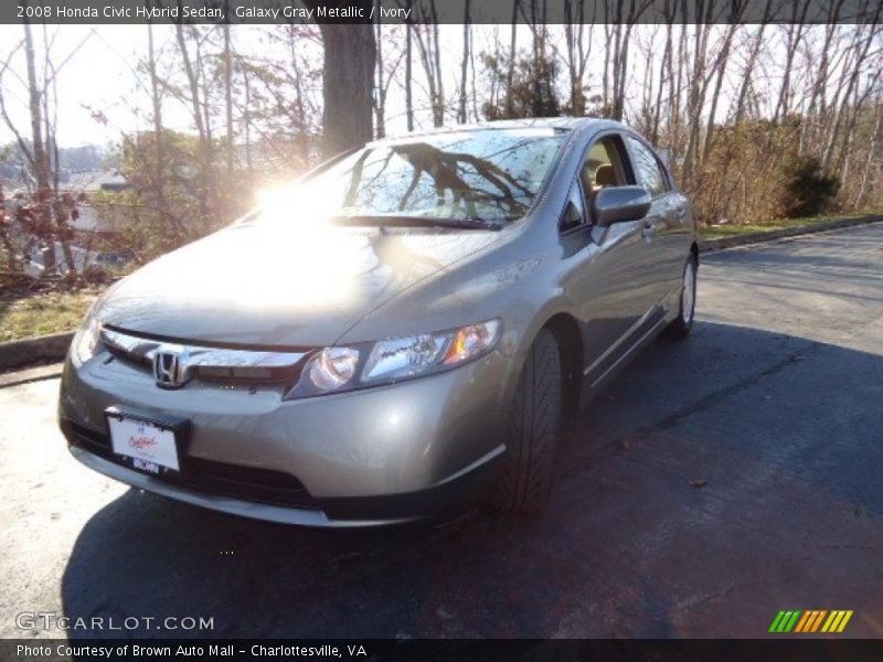 Galaxy Gray Metallic / Ivory 2008 Honda Civic Hybrid Sedan