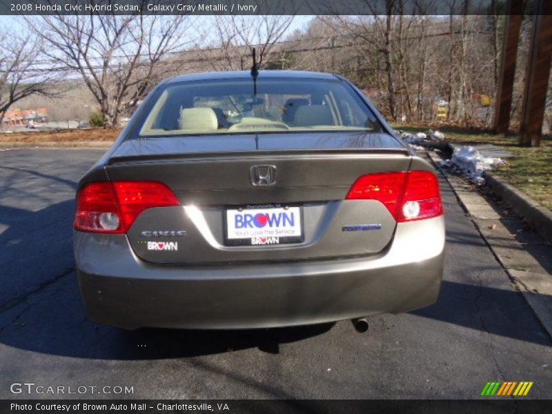 Galaxy Gray Metallic / Ivory 2008 Honda Civic Hybrid Sedan