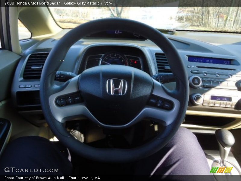 Galaxy Gray Metallic / Ivory 2008 Honda Civic Hybrid Sedan