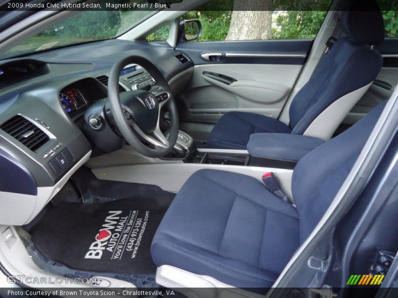  2009 Civic Hybrid Sedan Blue Interior